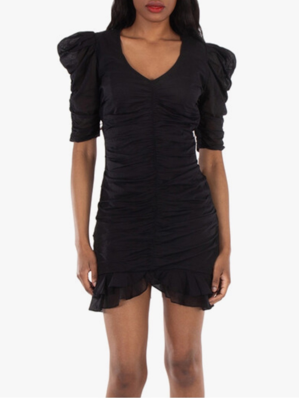 Isabel Marant Etoile Sireny Mini Dress with Puff Sleeves
